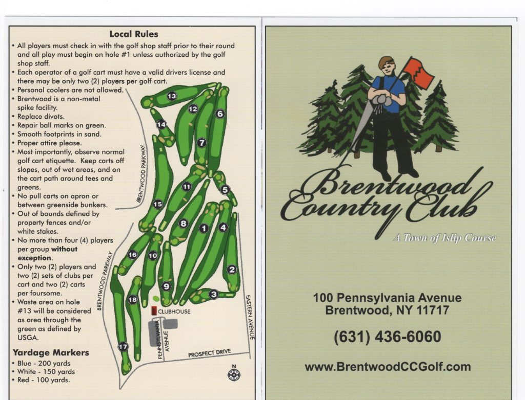 Scorecard Brentwood Country Club